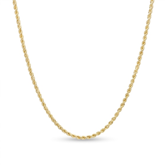 Child's 1.6mm Glitter Rope Chain Necklace in Hollow 14K Gold â 13"
