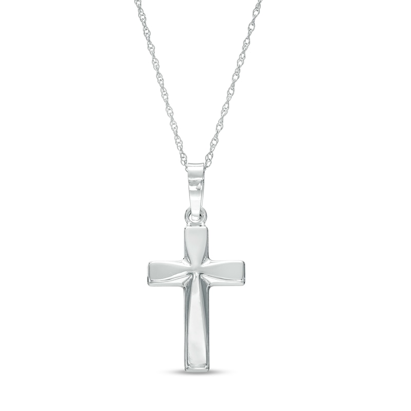 Main Image 1 of Cross Pendant in 14K White Gold