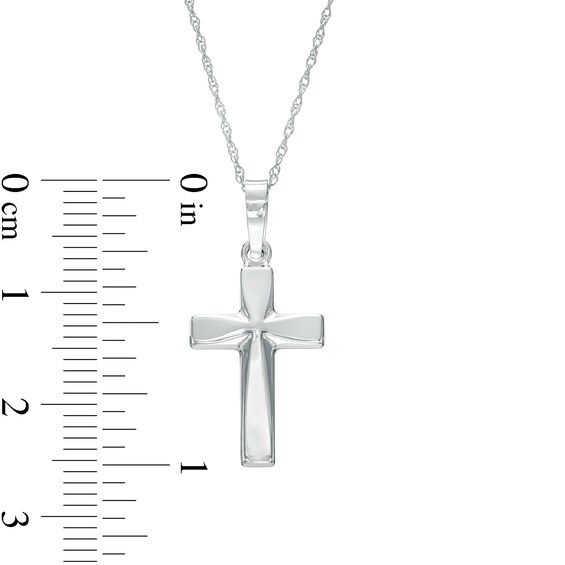 Cross Pendant in 14K White Gold