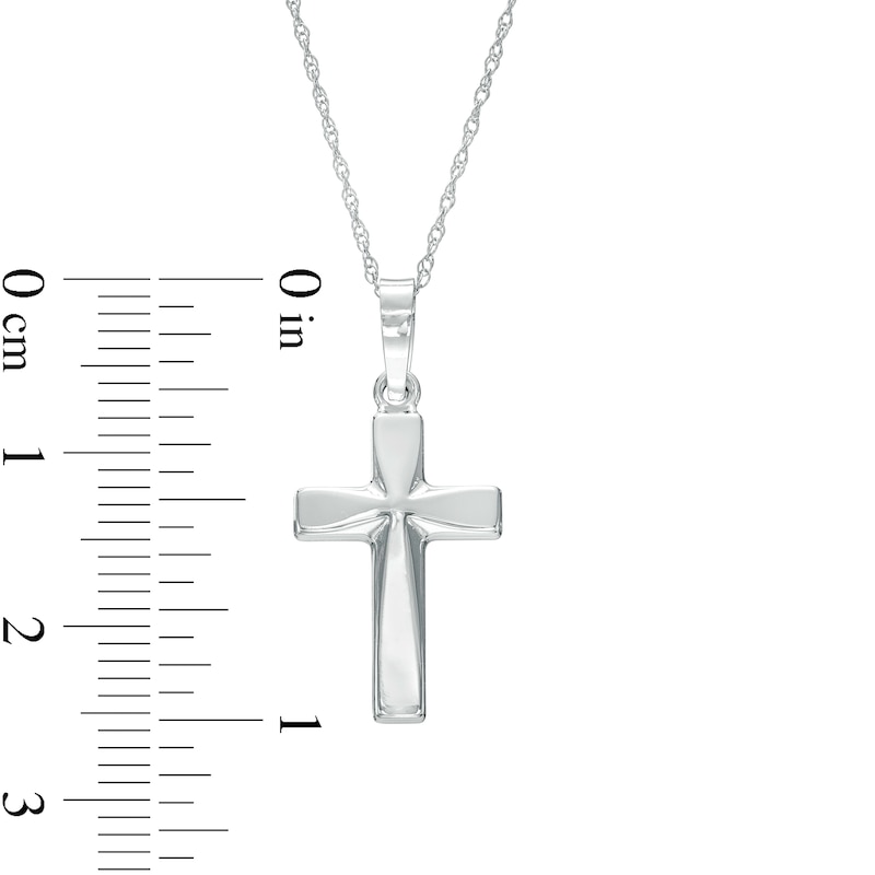 Main Image 3 of Cross Pendant in 14K White Gold