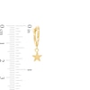 Thumbnail Image 3 of 20.0mm Dainty Star Tube Hoop Earrings in 14K Gold