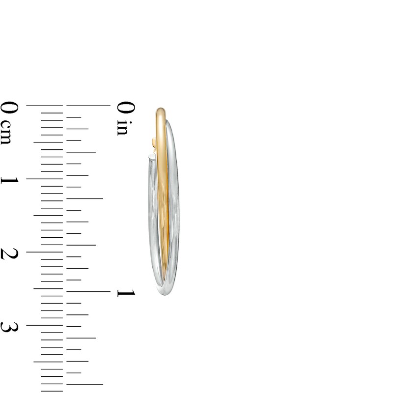Main Image 3 of 25.0mm Intertwined Tube Hoop Earrings in 14K Gold