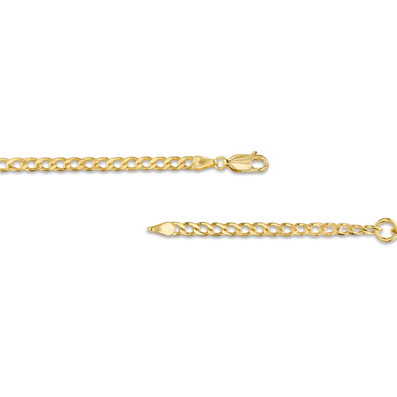 Main Image 2 of Child's 3.2mm Curb Chain Necklace in Hollow 14K Gold – 16"