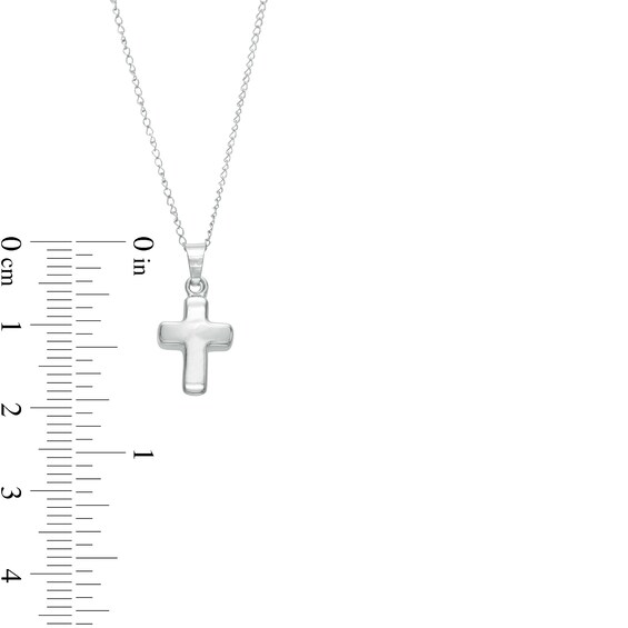 Child's Cross Pendant in 14K White Gold – 13"