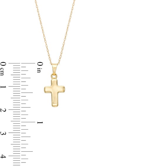 Child's Cross Pendant in 14K Gold – 13"