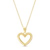 Thumbnail Image 1 of Diamond-Cut Textured Heart Pendant in 14K Gold