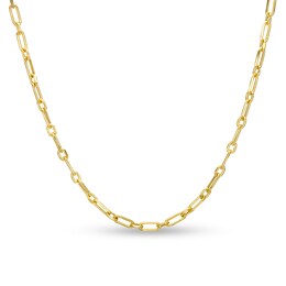 Child's Hollow Paperclip Chain Necklace in 14K Gold – 13&quot;