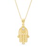 Thumbnail Image 1 of Filigree Hamsa Pendant in 14K Gold