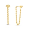 Thumbnail Image 1 of Rope Chain Front/Back Earrings in 14K Gold