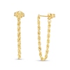 Thumbnail Image 0 of Rope Chain Front/Back Earrings in 14K Gold