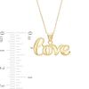 Thumbnail Image 3 of Cursive "love" Script Pendant in 14K Gold