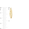 Thumbnail Image 2 of 20.0mm Diamond-Cut Tube Hoop Earrings in 14K Gold