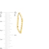 Thumbnail Image 3 of Diamond-Cut Square-Shaped Tube Hoop Earrings in 14K Gold