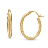 Thumbnail Image 0 of 20.0mm Polished Tube Hoop Earrings in 14K Gold