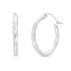 Thumbnail Image 0 of 20.0mm Polished Tube Hoop Earrings in 14K White Gold