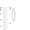 Thumbnail Image 3 of Diamond-Cut Square-Shaped Tube Hoop Earrings in 14K White Gold