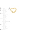Diamond-Cut Wavy Open Heart Single Stud Earring in 14K Gold