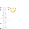 Thumbnail Image 3 of Diamond-Cut Wavy Open Heart Single Stud Earring in 14K Gold