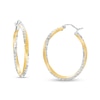 Thumbnail Image 1 of 30.0mm Twist Tube Hoop Earrings in 14K Gold