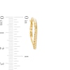 Thumbnail Image 3 of Diamond-Cut Heart-Shaped Tube Hoop Earrings in 14K Gold