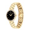 Thumbnail Image 2 of Ladies' Movado Faceto 1/3 CT. T.W. Diamond Gold-Tone PVD Watch with Black Dial (Model: 0607644)