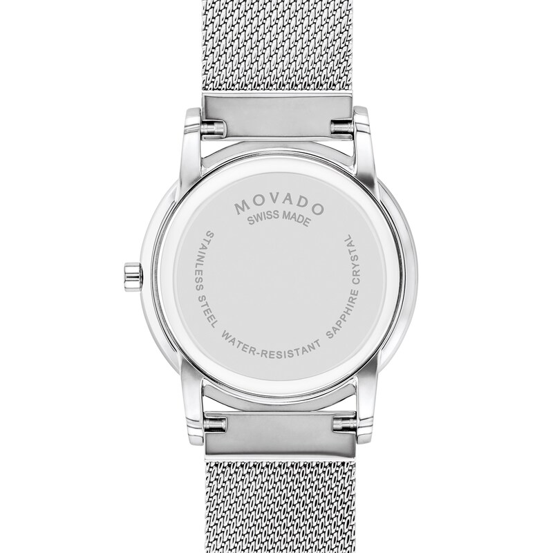 Main Image 3 of Ladies' Movado Museum Classic Mesh Watch with Black Dial (Model: 0607646)