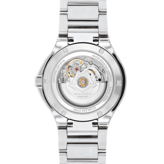 Ladies' Movado SE Automatic 1/4 CT. T.w. Diamond Two-Tone PVD Watch with Champagne Dial (Model: 607683)