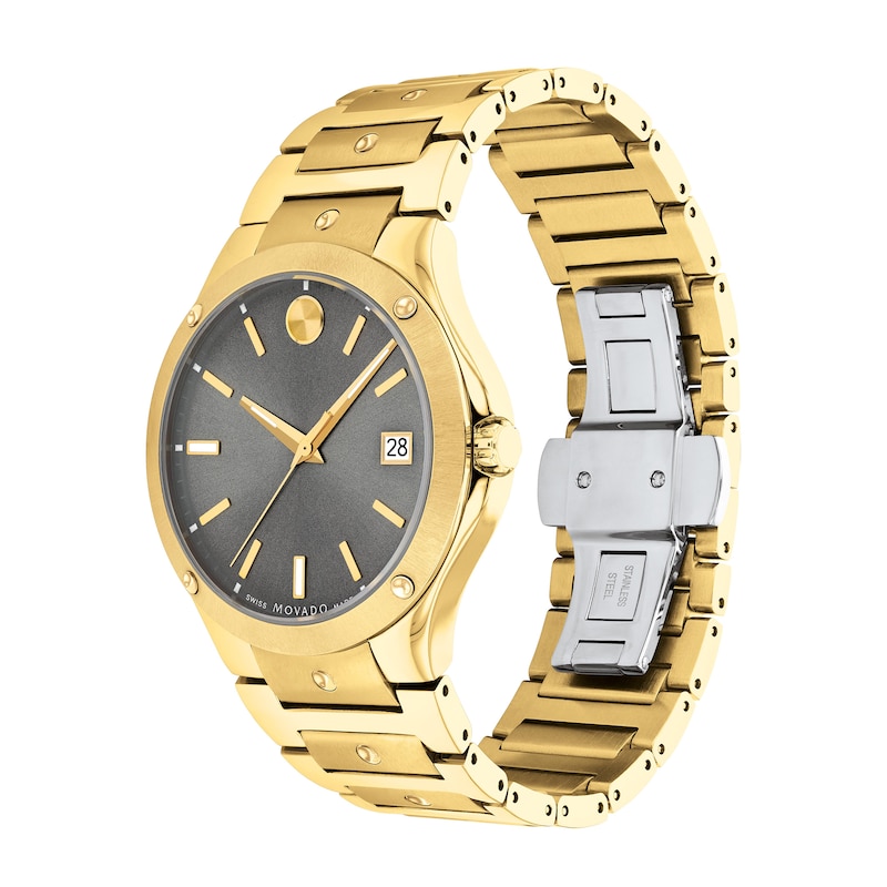 Main Image 2 of Men's Movado SE Gold-Tone PVD Watch with Grey Dial (Model: 0607707)