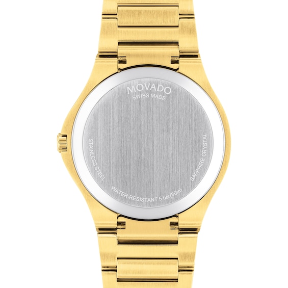 Men's Movado SE Gold-Tone PVD Watch with Grey Dial (Model: 0607707)