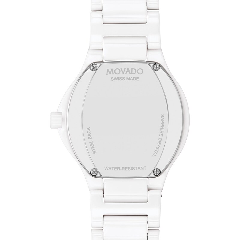 Main Image 3 of Ladies' Movado SE Two-Tone PVD Ceramic Watch with White Dial (Model: 0607740)