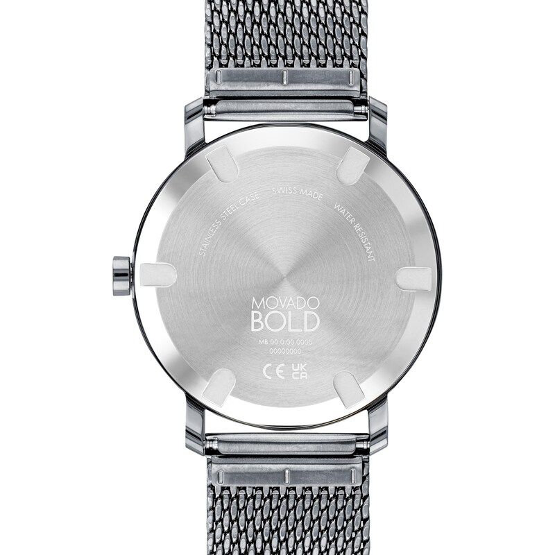 Main Image 3 of Men's Movado Bold® Evolution Gunmetal Grey IP Mesh Watch with Grey Dial (Model: 3600902)