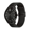 Thumbnail Image 2 of Men's Movado Bold® Thin Crystal Accent Black IP Mesh Watch with Black Dial (Model: 3600904)