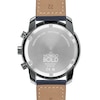 Thumbnail Image 3 of Men's Movado Bold® Verso Gunmetal Grey IP Chronograph Blue Leather Strap Watch with Grey Dial (Model: 3600909)