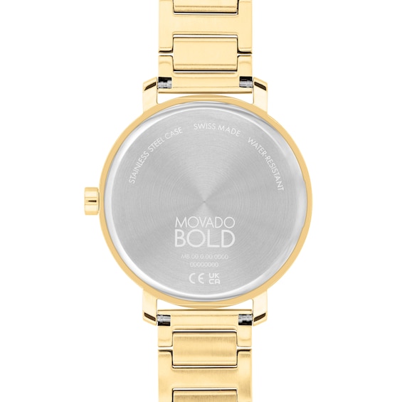 Ladies' Movado Bold® Evolution Gold-Tone IP Watch with Multi-Colored Ombré Crystal Dial (Model: 3600931)