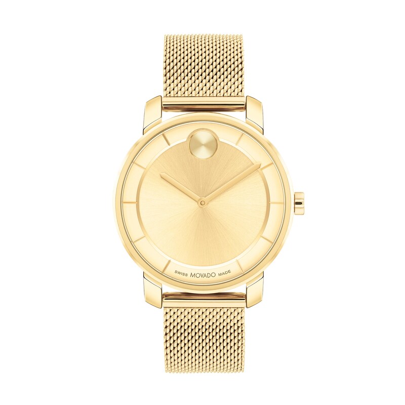 Main Image 1 of Ladies' Movado Bold® Access Gold-Tone IP Mesh Watch with Gold-Tone Dial (Model: 3600921)