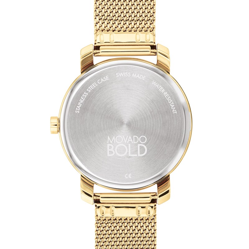 Main Image 3 of Ladies' Movado Bold® Access Gold-Tone IP Mesh Watch with Gold-Tone Dial (Model: 3600921)