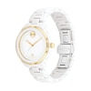 Thumbnail Image 2 of Ladies' Movado Bold® Verso Gold-Tone IP and White Ceramic Watch with White Dial (Model: 3600934)