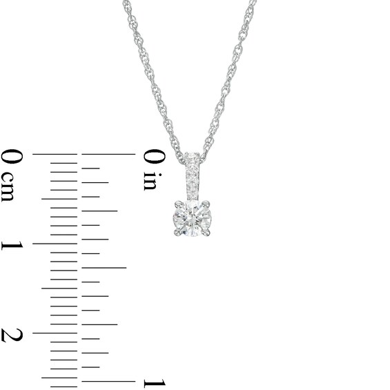 1/2 CT. T.w. Diamond Graduated Bail Pendant in 10K White Gold (J/I3)