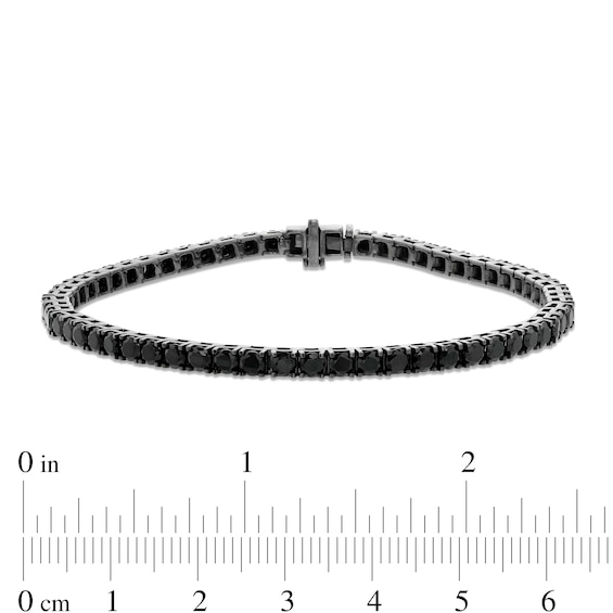 Vera Black Spinel Bracelet in Sterling Silver and Black Rhodium - 7.5"