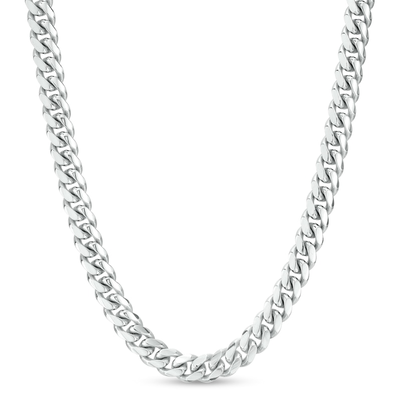 Zales Vera Wang Men 6.2mm Solid Cuban Link Chain Bracelet in Sterling Silver - 8.5