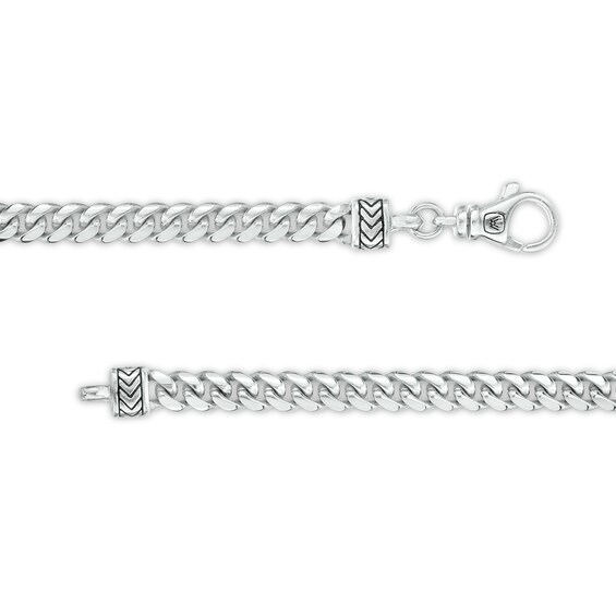 Vera Men's 6.2mm Cuban Link Necklace in Solid Sterling Silver - 18"