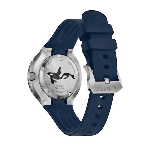 Men's Citizen Eco-DriveÂ® Promaster Diver Blue Rubber Strap Watch with Blue Dial (Model: Bn0231-01L)