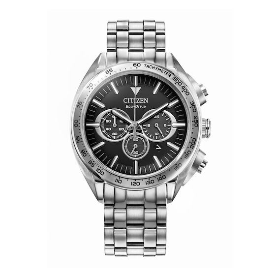 Men's Citizen Eco-DriveÂ® Carson Sport Luxury Chronograph Watch with Black Dial (Model: Ca4540-54E)