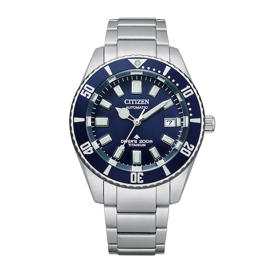 Men's Citizen Automatic Super Titaniumâ¢ Watch with Blue Dial (Model: Nb6021-68L)