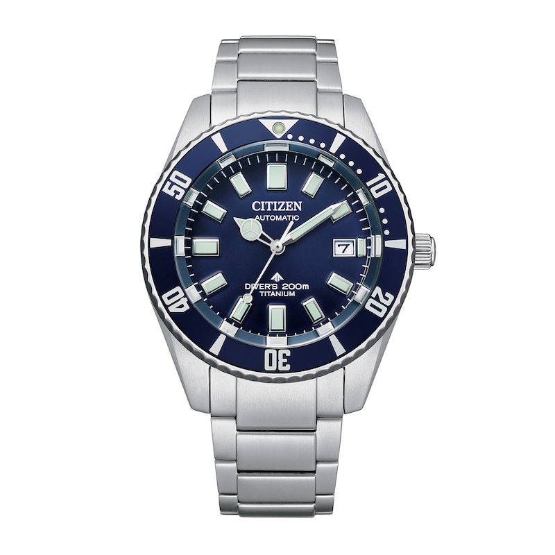 Main Image 1 of Men's Citizen Automatic Super Titanium™ Watch with Blue Dial (Model: NB6021-68L)