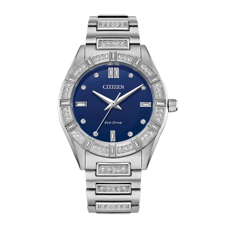 Ladies' Citizen Eco-Drive® Classic Crystal Accent Watch with Blue Dial ...