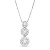 Thumbnail Image 0 of Marilyn Monroe™ Collection 1/3 CT. T.W. Journey Multi-Diamond Trio Pendant in 10K White Gold