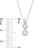 Thumbnail Image 2 of Marilyn Monroe™ Collection 1/3 CT. T.W. Journey Multi-Diamond Trio Pendant in 10K White Gold