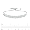 Thumbnail Image 2 of 1/2 CT. T.W. Diamond Multi-Row Chevron Bolo Bracelet in Sterling Silver – 9.5"