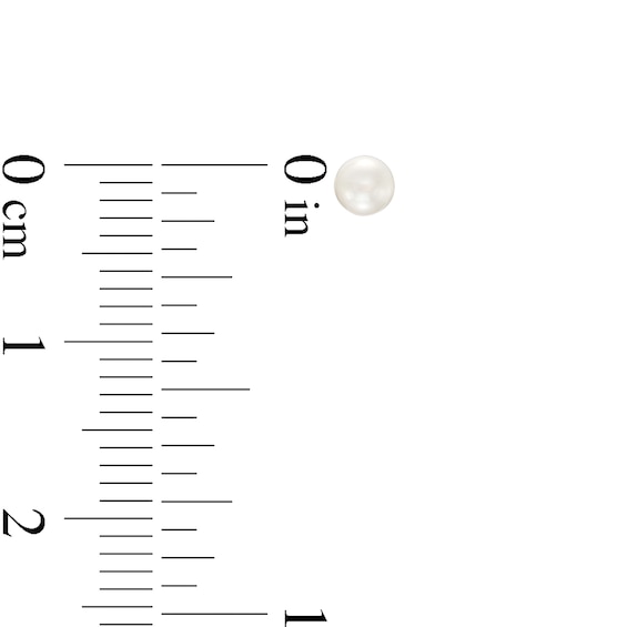 Child's 3.0mm Freshwater Cultured Pearl, Iridescent Cubic Zirconia and Ball Three Pair Stud Earrings Set in 14K Gold